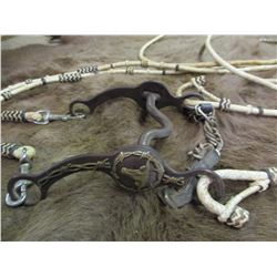 Vintage Braided Rawhide Bridal and Bit