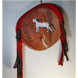 Sioux Native American Painted Shield By Mary Cuny of Pine Ridge South Dakota