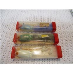 Lot of 3 Vintage Bomber Jig Fishing Lures