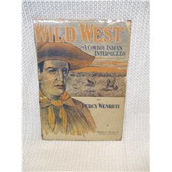 Wild West A Cowboy Indian Intermezzo 1908 vintage sheet music