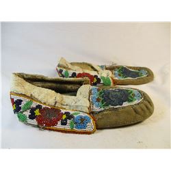 Circa 1920's Chippewa Beaded Moccasins