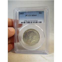 1964 Kennedy Half Dollar PCGS MS64