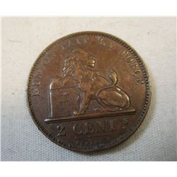 1874 2 Centimes - Léopold II Coin