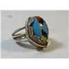Image 2 : Navajo Inlay Turquoise Sterling Silver Ring