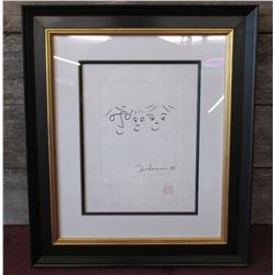 Signed John Lennon Limited Edition Serigraph 230/300 With Certificate "Happy Life"