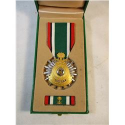 1991 Gulf War Kingdom of Saudi Arabia Liberation of Kuwait Medal and Ribbon Bar in Original Case