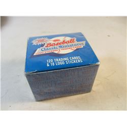 Baseball Classic Miniatures 120 Trading Cards and 18 Logo Stickers Sealed Box