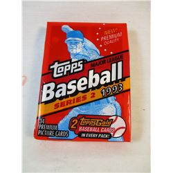 Sealed Topps Baseball Series 2 1993 Card Pack