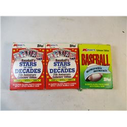 3 Packs 1987 Kmart Collectors Edition and 25th Anniversary Collectors Edition Baseball Cards