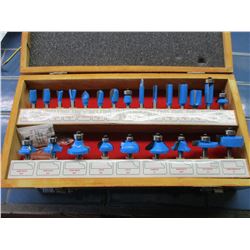 Handy Toughtest 24 Piece Router Bit Set in Wooden Case NIB
