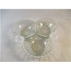 Vintage Milk Glass Hobnail Candy Dish #1415