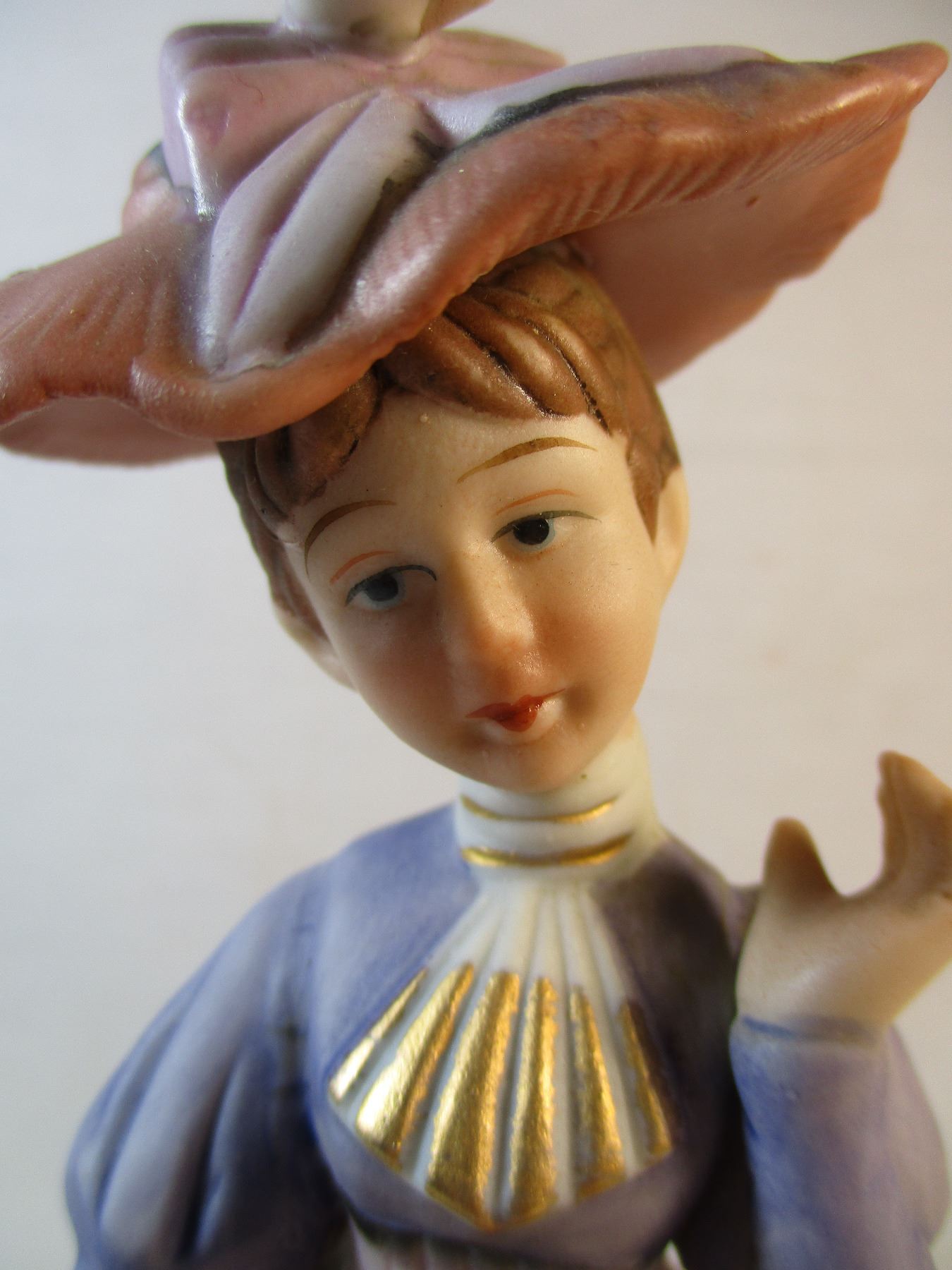 Vintage I W Rice & Co Japan Porcelain Perfume Lamp Nightlight Lady #1445