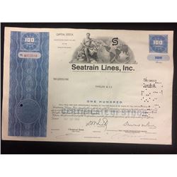 1969 SEATRAIN LINES, INC STOCK CERTIFICATE (100 SHARES) CHASE MANHATTAN BANK