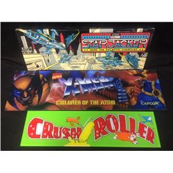 Video Arcade Game Marquee Plexi Glass LOT