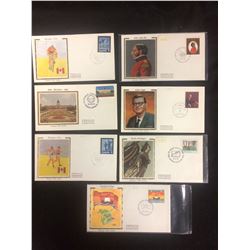 1970-80'S SILK CANADIAN FIRST DAY COVERS LOT (OLYMPICS, CANADIAN FLAGS & MORE)