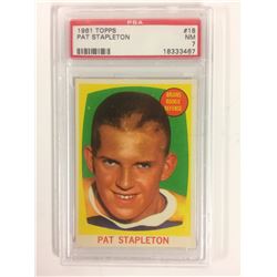 1961 TOPPS #18 PAT STAPLETON (NM 7) PSA