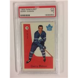 1959 PARKHURST #19 GERRY EHMAN (NM 7) PSA