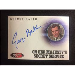 GEORGE BAKER 007 ON HER MAJESTY'S SECRET SERVICE AUTO TRADING CARD