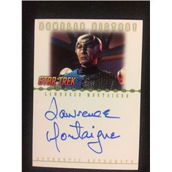 STAR TREK LAWRENCE MONTAIGNE AUTHENTIC AUTOGRAPH TRADING CARD