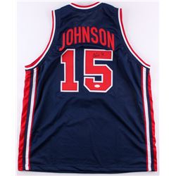 Magic Johnson Signed Team USA Jersey (JSA COA)