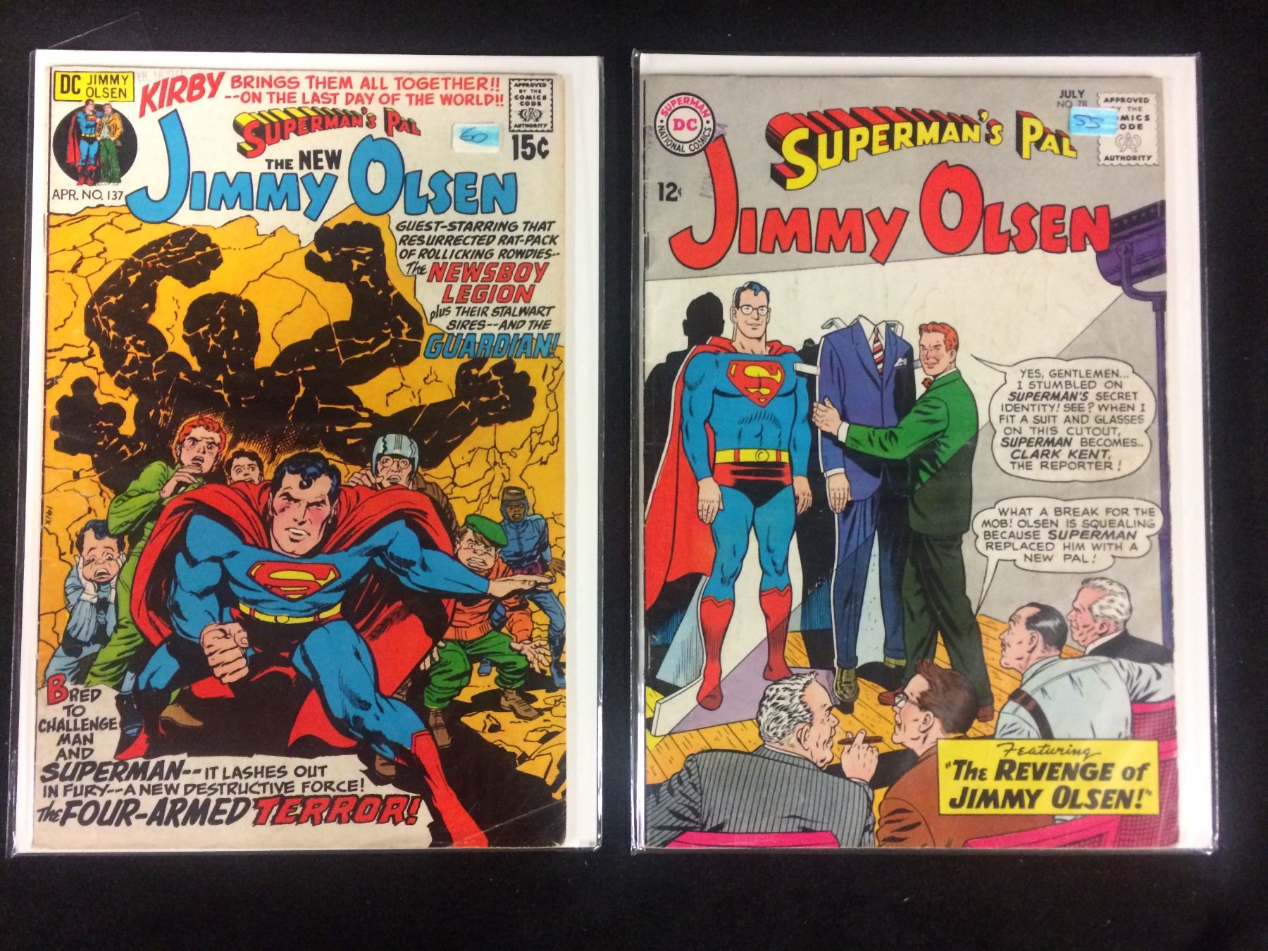 SUPERMAN'S PAL JIMMY OLSEN COMIC BOOK LOT (#137, 78) DC COMICS