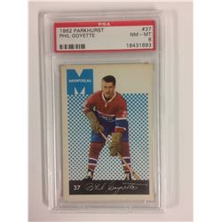 1962 PARKHURST #37 PHIL GOYETTE (NM-MT 8) PSA