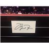 Image 2 : MICHAEL JORDAN AUTOGRAPHED INDEX CARD 20" X 24" FRAMED DISPLAY (SCHWARTZ COA)