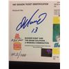 Image 2 : LIMITED EDITION DAN MARINO AUTOGRAPHED 1987 MIAMI DOLPHINS SEASON TICKET IDENTIFICATION