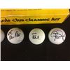 Image 2 : AUTOGRAPHED GOLF BALLS & OSCAR JR. GOLF CLUB/ GLOVE CLEANING SET (KOO, RILEY, VAN PELT, SENDEN)