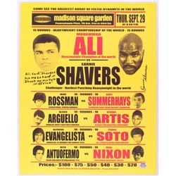 Earnie Shavers Signed 16x20 Replica 1977 Fight Poster vs. Muhammad Ali with Extensive Inscription (S