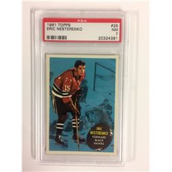 1961 TOPPS #28 ERIC NESTERENKO (NM 7) PSA