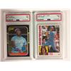 Image 1 : 1987 LEAF #35 BO JACKSON (NM 7) & 1984 OPC #300 PETE ROSE (NM 7) PSA