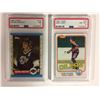 Image 1 : 1989 TOPPS #156 WAYNE GRETZKY (NM 7) & 1981 TOPPS #18 JARI KURRI (NM-MT 8) PSA