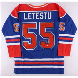 Mark Letestu Signed Oilers Jersey (Beckett COA)