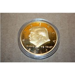 24 KARAT GOLD PLATED DONALD TRUMP COIN