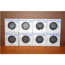 1910-30'S CANADIAN SILVER TEN CENTS LOT