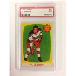 1961 TOPPS #61 AL LEBRUN (NM 7) PSA