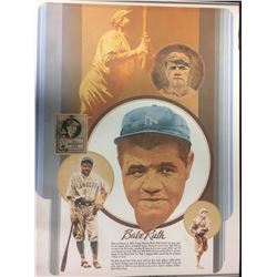 VINTAGE BABE RUTH COCA COLA ADVERTISING POSTER (18" X 30")