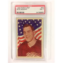 1963 PARKHURST #43 PETE GOEGAN (NM 7) PSA