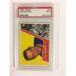 1963 TOPPS #62 KEN SCHINKEL (NM 7) PSA