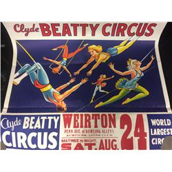 1945 WISCONSIN CIRCUS MUSEUM CIRCUS POSTER (CLYDE BEATTY CIRCUS)