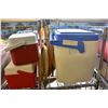 Image 1 : THREE COOLERS AND TENNIS RACQUETS
