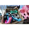 Image 3 : EXERCISE EQUIPMENT AND BOX OF WATER BOTTLES