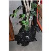 Image 4 : 2 POTTERY PLANTERS AND FAKE TREES