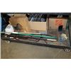 Image 1 : GARDEN SPRAYER, RAKE, AND GARDEN TOOLS