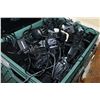Image 1 : CRATE OF DC CHARGERS AND ACER LAPTOP AS IS