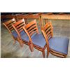 Image 1 : FOUR MODERN NAVY SEAT DINING CHAIRS