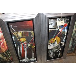 PAIR OF FRAMED PRINTS MARTINI LOUNGE BY FERRERI