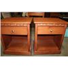 Image 2 : PAIR OF WOODWORKS FUSION INC 1 DRAWER NIGHTSTANDS