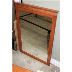 MODERN WOOD FRAMED WALL MIRROR